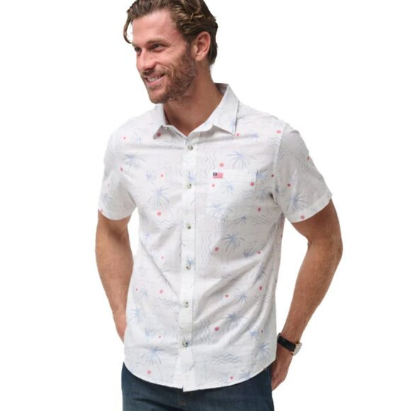 Travis Mathew Other - TravisMathew Lincoln Way Short Sleeve Woven Mens Shirt